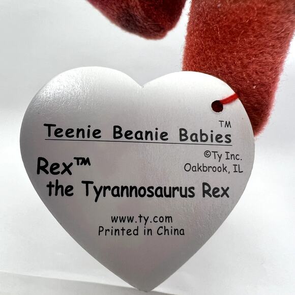 Ty Beanie Babies Iggy The Iguana, Rex The Tyrannosaurus, Spunky Dog, Rhinoceros - Picture 8 of 16